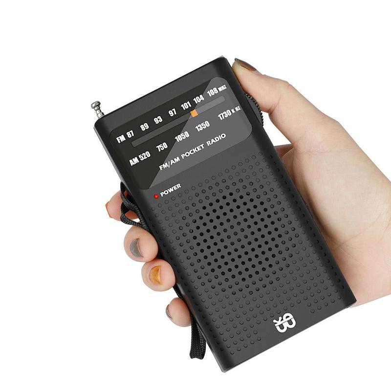 Full Band Fm/Am Portable Analog Radio Receiver Digital Tuning Pocket Audio Receiving Device Small Size for Hiking Camping