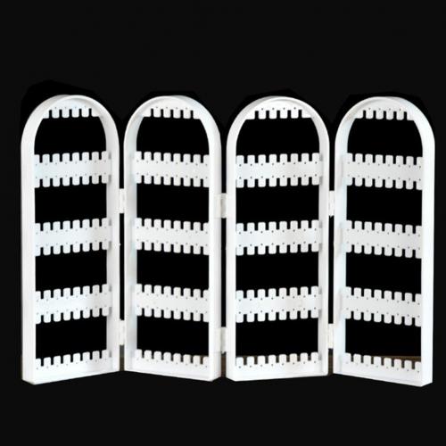 Arrivals 2/3/4 Fans Panels Jewelry Display Jewelry Organizer Earring Organizer Acrylic Jewelry Holder Makeup Organizer: 4 Fans White