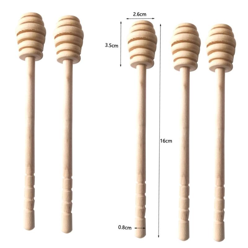 Lange Steel Houten Lepel Honing Honing Extractor voor Honey Pot Melk Thee Benodigdheden Gebruik Conveninently en Bediening Eenvoudig