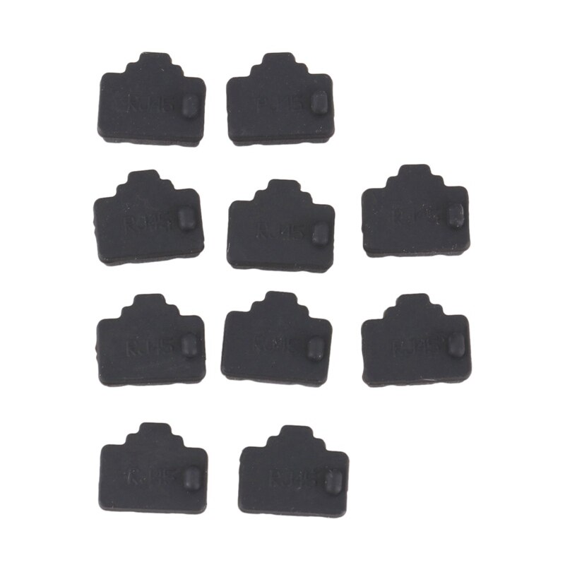 Ethernet Hub Port RJ45 Anti Dust Cover Cap Protector Plug 10Pcs Black: Default Title