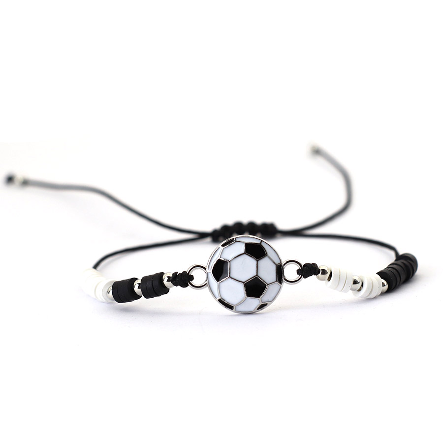 12 Teile/paket Männer FußBall Armbinde Handgemachte Weaven Poly Ton Armbinde Hand Zubehör Freundschaft Schnur Armbinde Pulseria