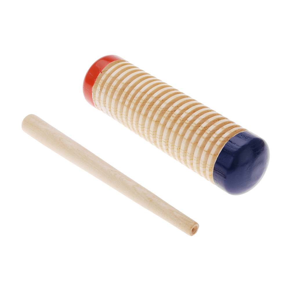 Juguete de educación musical temprana Guiro Shaker de madera para bebé chico instrumento de percusión infantil herramienta de ritmo Beats con mazo
