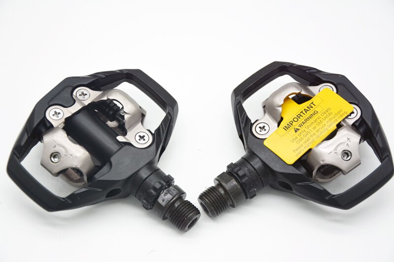Ægte pd -m530 spd mtb trail mtb klipløse pedaler med klamper sorte hvide cykelpedaler