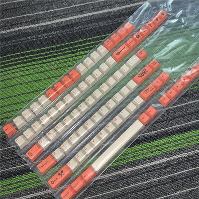 Keycap 84 keys PBT Sublimatie 84 Mechanische Toetsenbord Originele Hoogte Keycaps Persoonlijkheid Supplement Kleine Bee Grote Carbon: carbon 84 keys