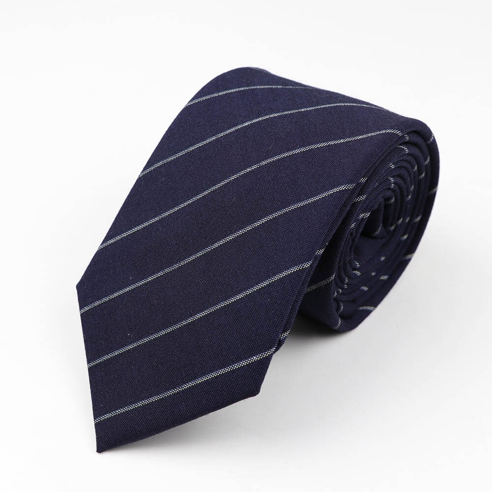 Stil herre blødt kunstigt stof af business jakkesæt stribet 7cm bredde slips mænd små slips halsbånd: 2