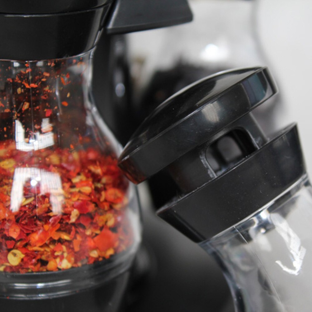 8/16PCS 360 Rotating Glass Bottle Set Seasoning Bottle Family Kitchen Restaurant Coffee Sugar Sealed Can Container Cack