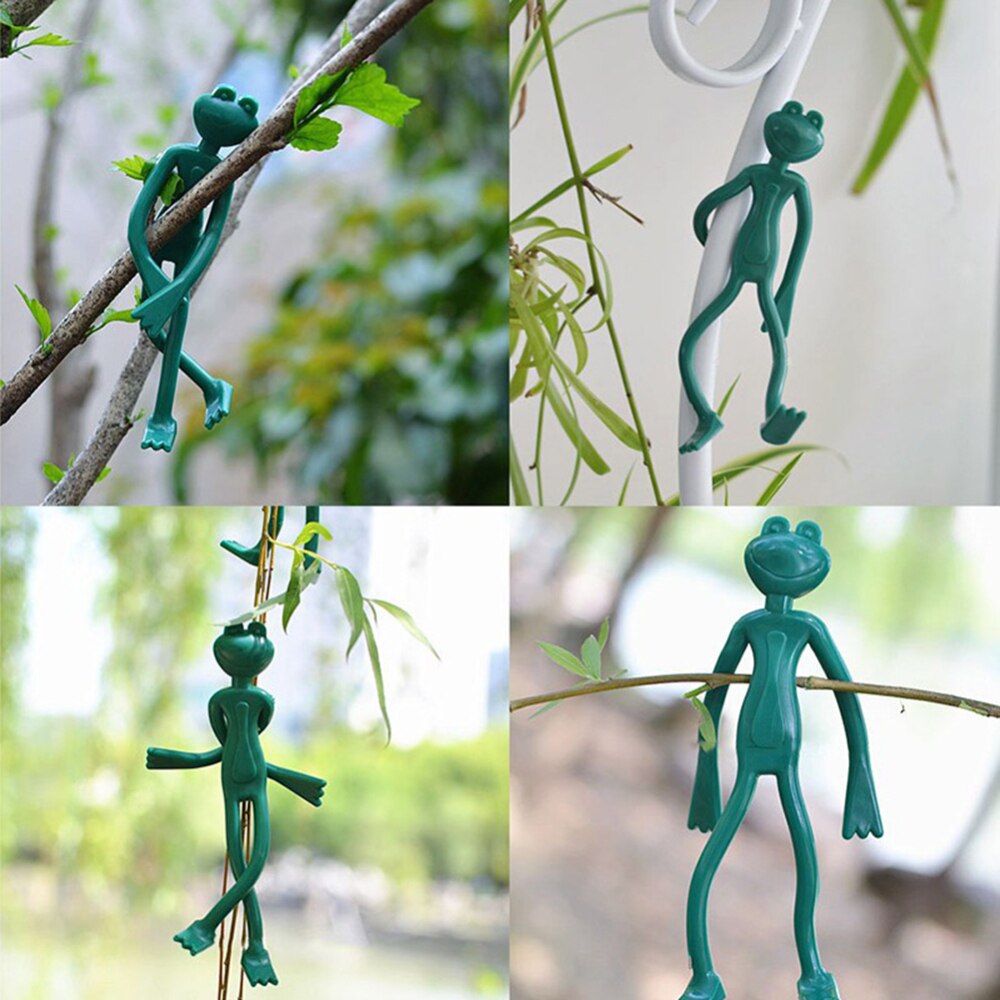 2pcs Reusable Plant Cable Ties Frog Shape Adjustable Tree Climbing Support Garden Horticulture Planting Supplies Grafting Clips