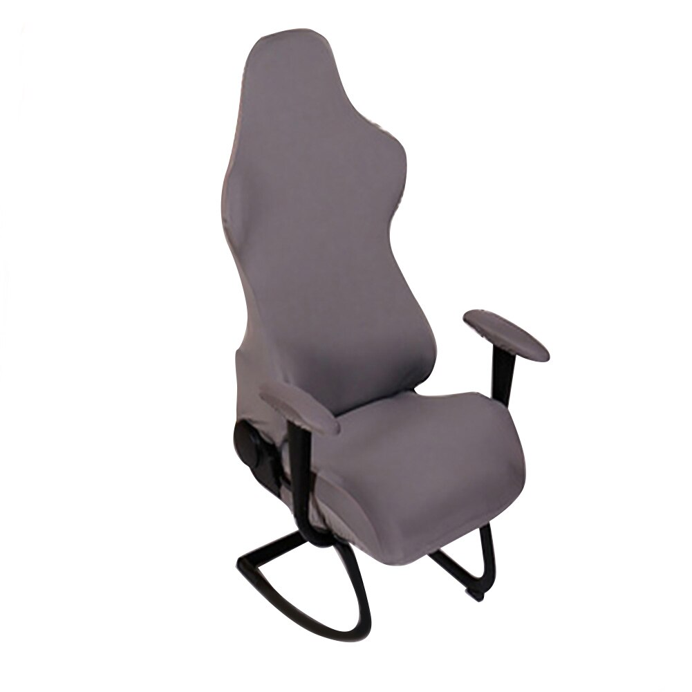 Housses de chaises en Polyester lavable | Sièges d'ordinateur, protection de jeu amovible pour bureau, fauteuils, décoration moderne en Spandex élastique: Grey