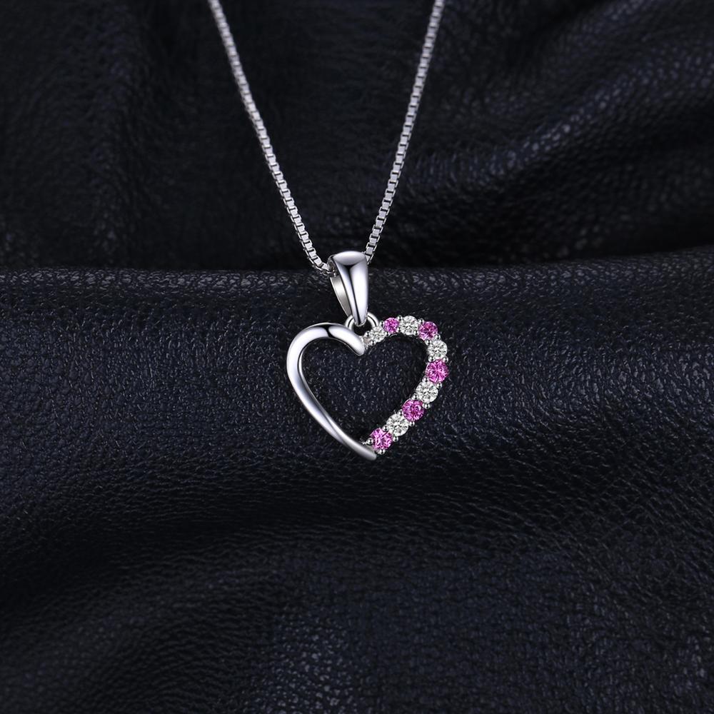 Jewelrypalace Hart Liefde U Gemaakt Roze Saffier Hanger 925 Sterling Zilveren Hanger Ketting Voor Vrouwen Lover Geen Ketting