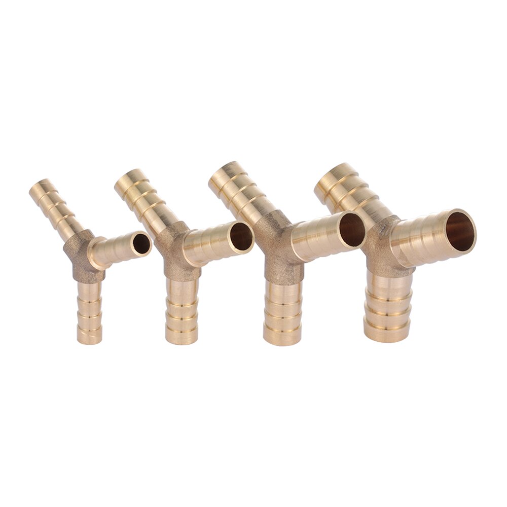 6/8/10/12mm connettori per tubi flessibili raccordo per tubo flessibile in ottone raccordo a gomito, gomito, croce, t, Y, connettore paratia