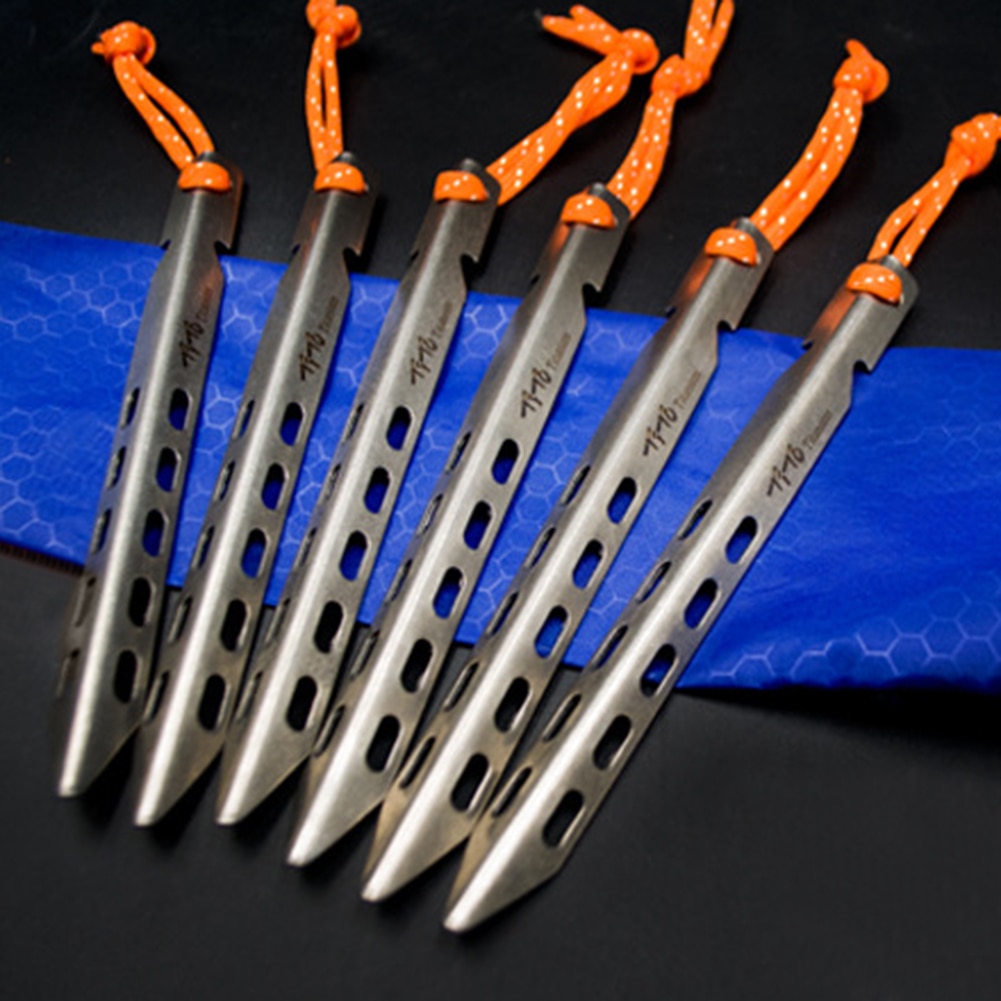 4/6 stk utendørs v-form camping titan teltplugger fortelt Strand negler innsatsverktøy