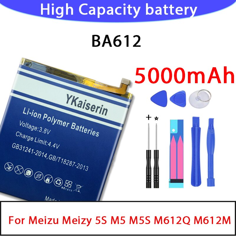 5000mAh BA612 Batterie Für Meizu Meizy 5S M5S M612Q M612M praktisch Batterie Mit Verfolgung Anzahl