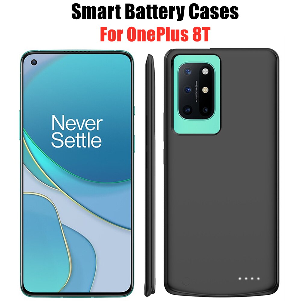 Battery Charger Cases For OnePlus 8T Battery Case 6800mAh Silicone External Battery Charging Cover For Oneplus 8T Powerbank Case