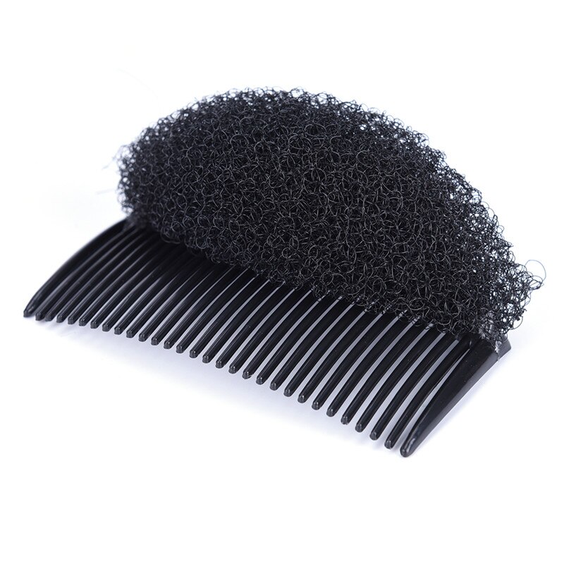 1pc Hair Styler Volume Bouffant Beehive Shaper Roller Bumpits Bump Foam On Clear Comb Year Accessories: Black