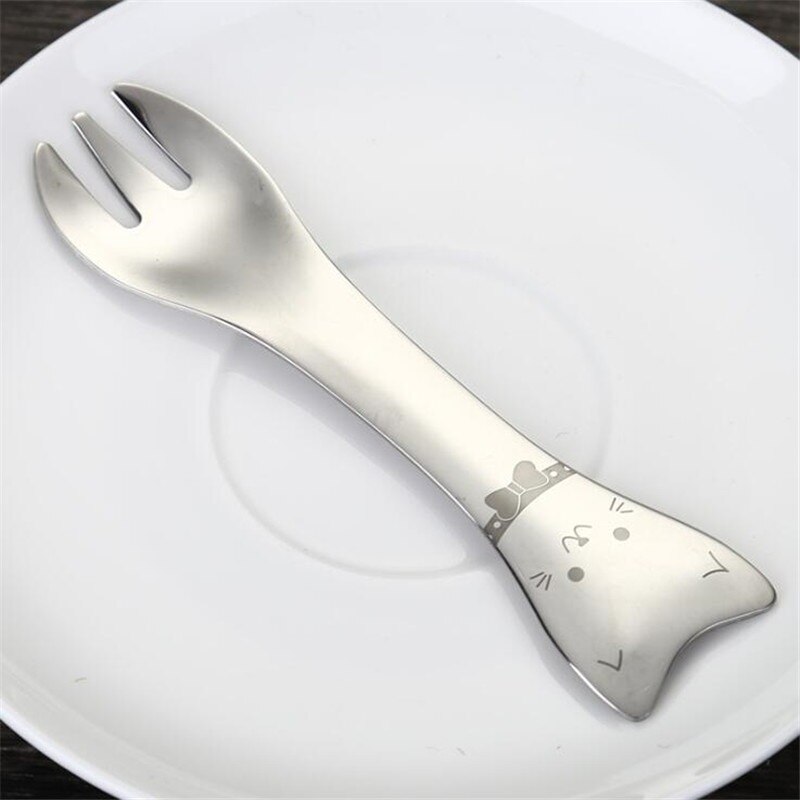 Utensilios para niños, cuchara de postre para niños y bebés, tenedor cuchara de alimentación, vajilla para niños pequeños, cubiertos, utensilios para bebés, vajilla: B 435679