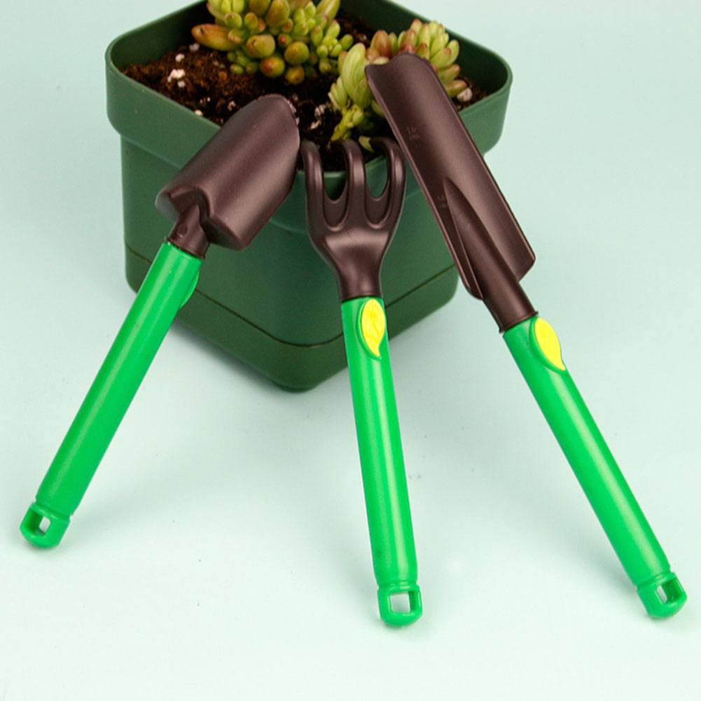 3 uds Kit de herramientas de jardinería para niños herramientas de jardinería de plástico seguro paleta rastrillo y pala yu-home