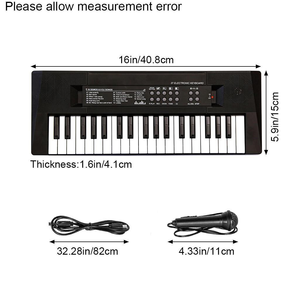 37 Keys Electronic Keyboard Piano Children's Organ Keys Digital Music Key Board With Microphone Musical Enlightenment