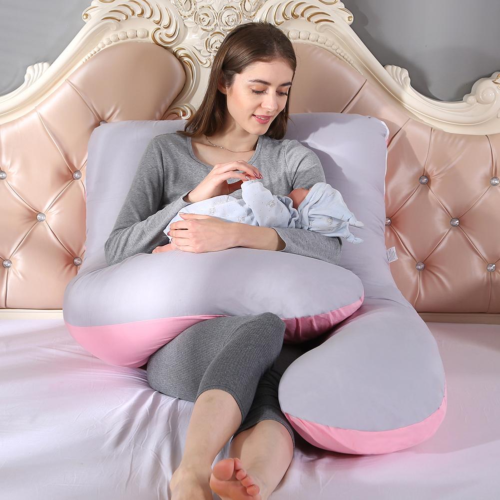 Pregnant Women Sleeping Support Pillow Full Body PW12 100% Cotton Comfort U Shape Maternity Bed Pillows Pregnancy Side Sleepers
