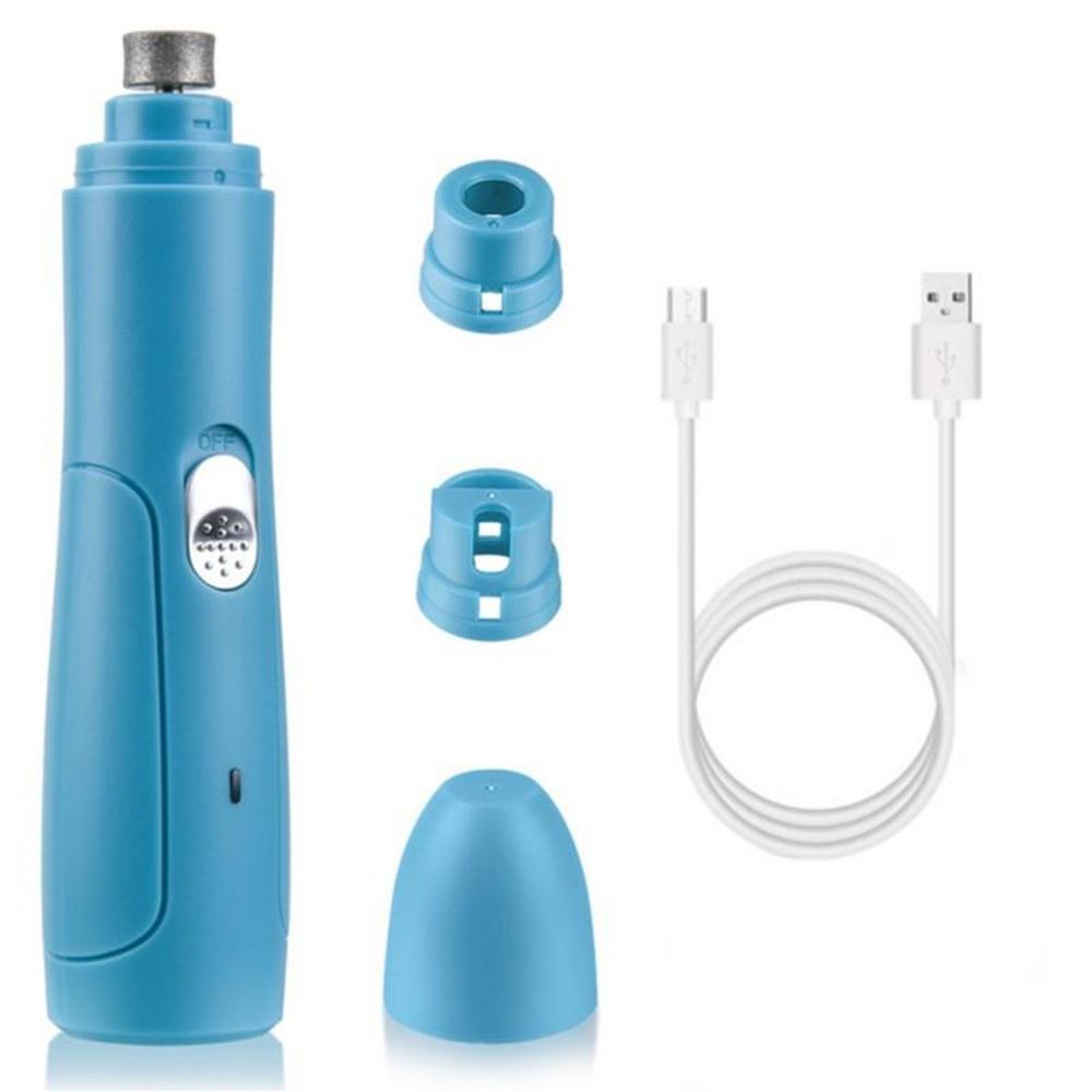 Juego de molinillo de uñas eléctrico para mascotas, pulidor de uñas para perros, cortauñas silencioso para mascotas, herramientas de aseo, recargable por USB: Style 2