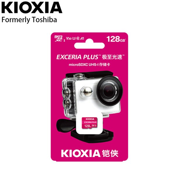 KIOXIA EXCERIA PLUS Hight speed TF Memory card 32GB 64GB 128GB 256GB Formerly Toshiba Memory card UHS-I U3 Class: 128GB