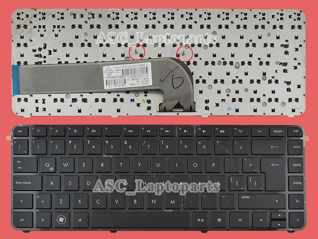 teclado Español Latino para HP Pavilion dv4-4171la dv4-4172la dv4-4175la dv4-4260la serie MARCO Negro