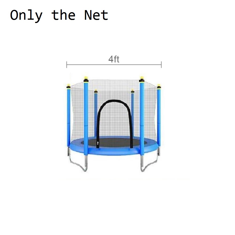 4-8ft utendørs trampoline beskyttelsesnett for barn barn anti-fall polyetylen trampoline hoppepute sikkerhetsnett beskyttelsesbeskyttelse: 4ft
