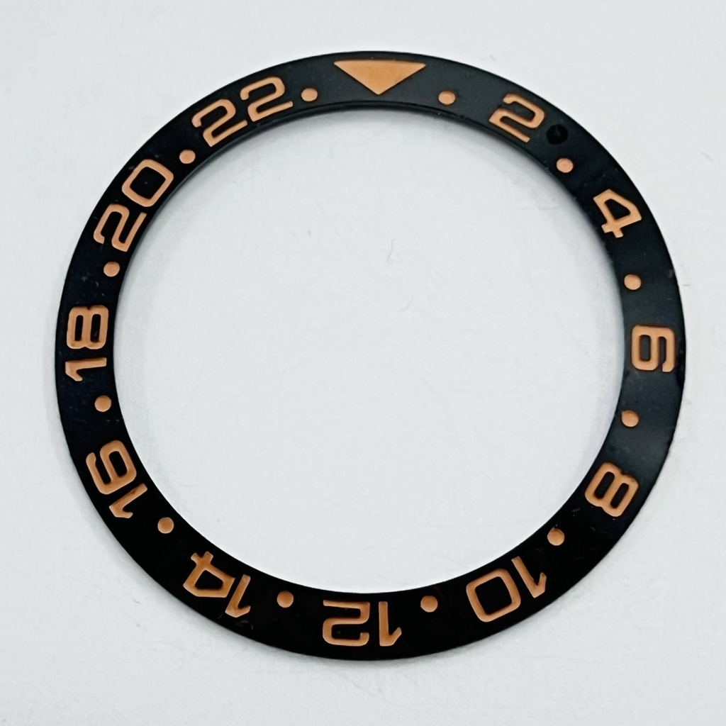38mm GMT sub Keramik Lünette Schräge Taucheruhr Einsatz Uhr Ersetzen Zifferblatt Uhr Lünette Einsätze Ring: P4/8