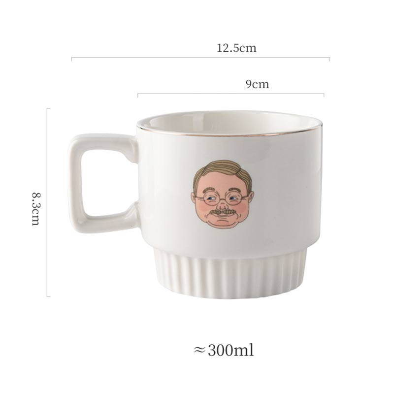 Creatieve Paar Keramische Mok Koffie Gedrukt Opa/Oma Melk Thee Cup Home Office Ontbijt Drinkware Valentijnsdag: Grandpa