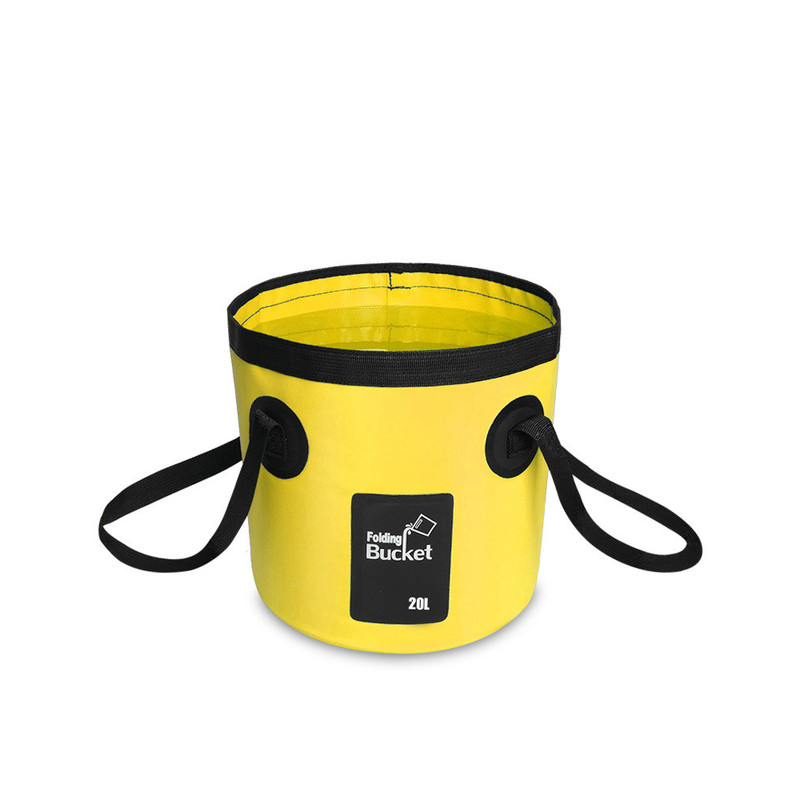 12L 20L Outdoor Waterdichte Water Zakken Vissen Opvouwbare Emmer Multifunctionele Draagbare Emmer Water Container Opslag Carrier Bag: Yellow 20L