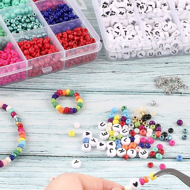 F42F DIY Arts and Crafts for Women Girlfriend Kids Bead Craft Kit Set Bracelet
