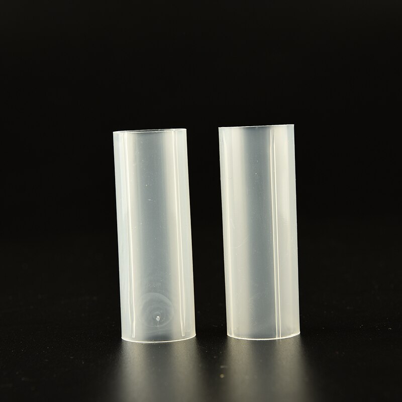 2 stuks plastic 18650 batterijbuisjes voor zaklamp, zaklamp, lamp, licht, wit, 6 cm batterijhouder, opbergdoos