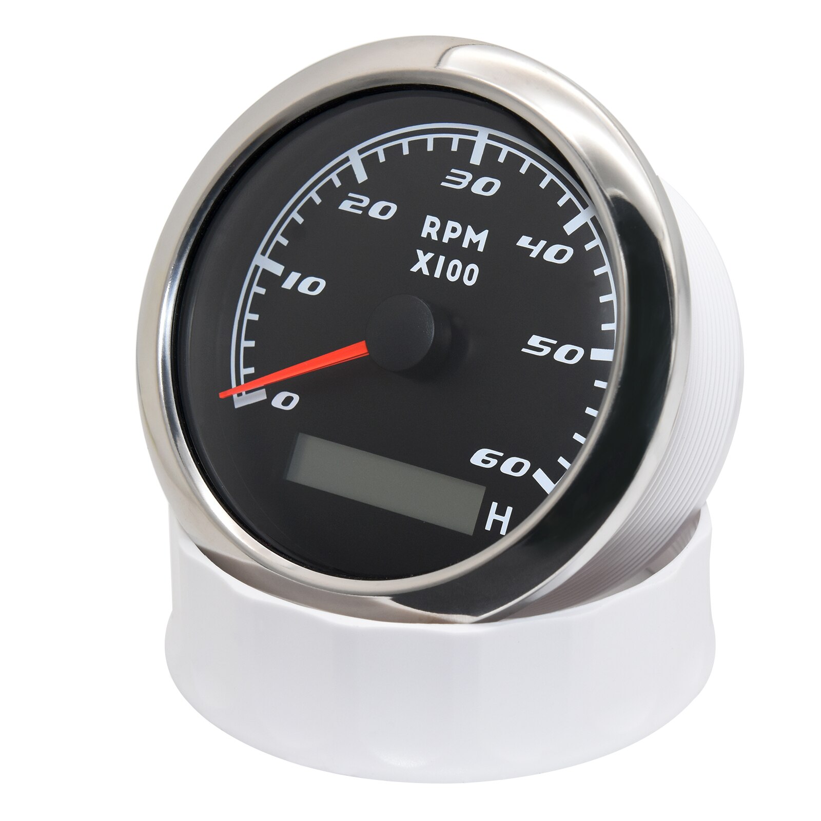 AD 85mm Auto-Tachometer Boot Drehzahlmesser Marine Tacho Meter Gauge LCD Betriebsstundenzähler 12V/24V 3000-8000 RPM Toerenteller 12v Stunde Meter