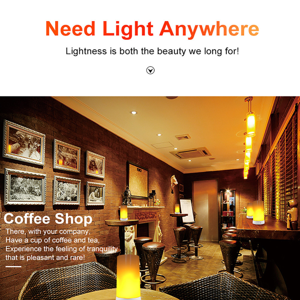 USB oplaadbare LED-vlamlamp Gesimuleerd vlameffectlicht Realistisch vuur Sfeerlicht Binnendecoratie 4 verlichtingsmodi