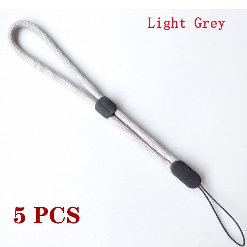 5 pièces réglable porte-clés étui de téléphone à lanière lanière lampe de poche caméra PSP U disque Airpods MP3 MP4 iPod Anti-perte dragonne: grey