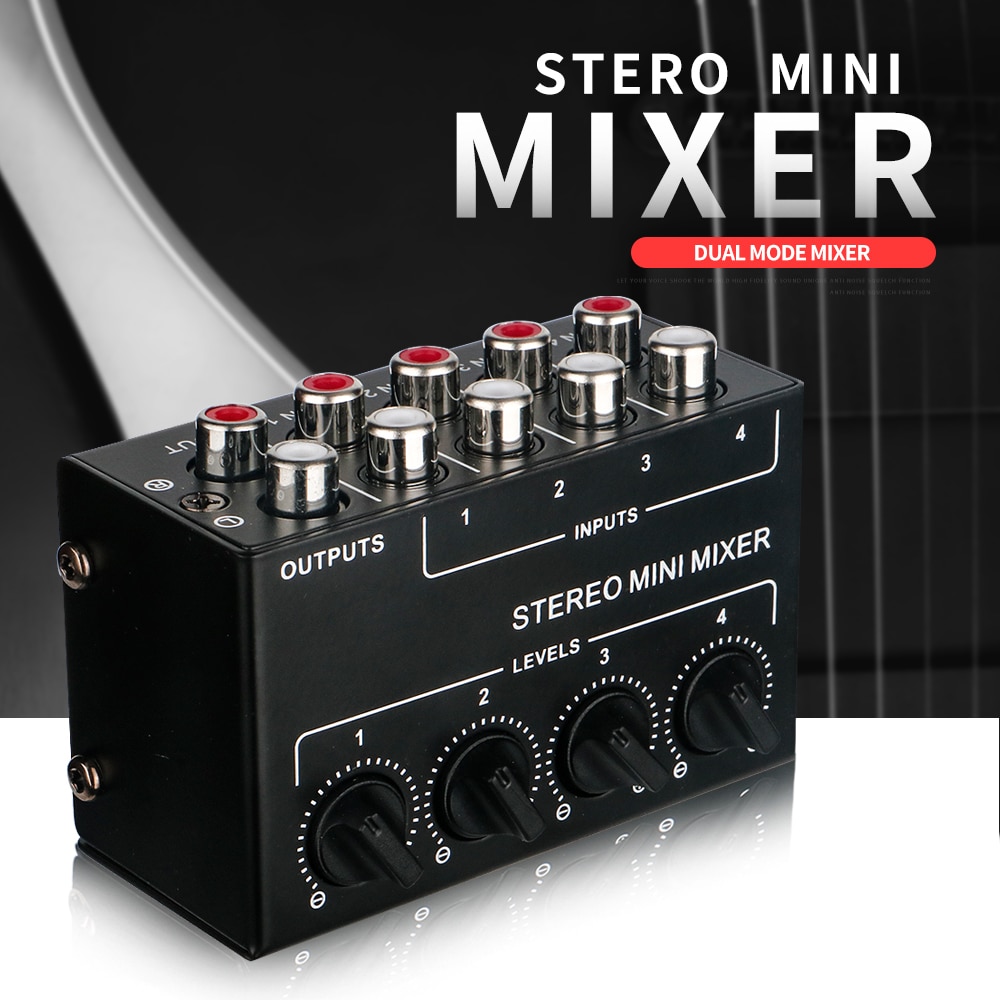 Mic 2U Cx400-A mini stereo 4-channel passive mixer multi-channel mixer audio for live and studio use
