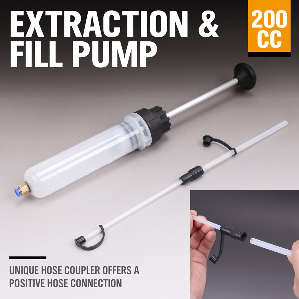200cc Oil Extractor Pump Pneumatic Fluid Evacuator Vacuum Extraction Pump Manual Fluid Extractor