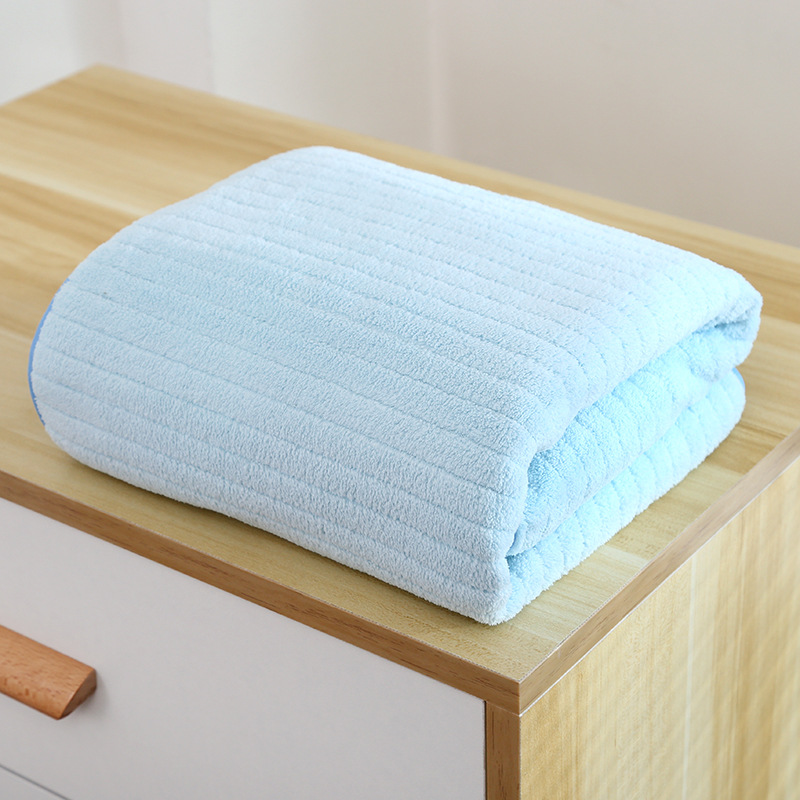 70x140cm Thick Coral Fleece Bath Towel Microfiber Fabric Towel Super Absorbent Quick-Drying Soft Household Bathroom Bath Towel: 04 / 1pcs 70x140cm