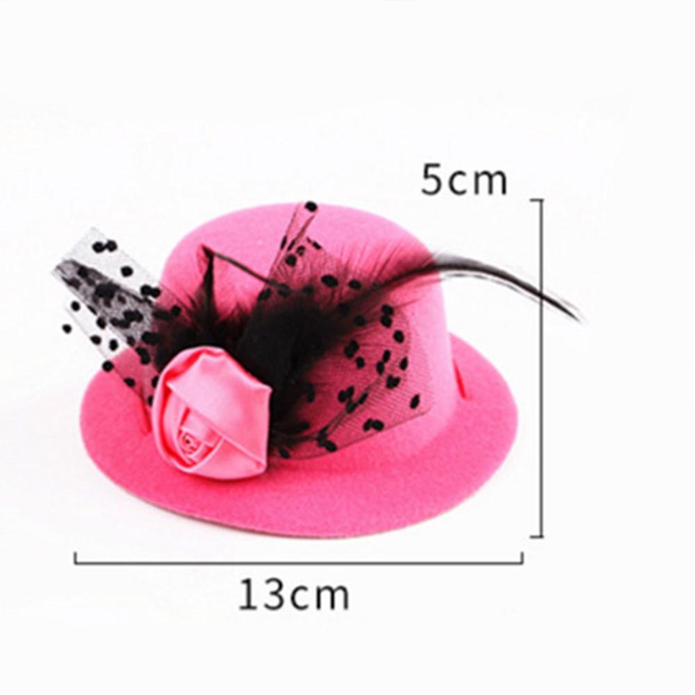 Dog Hat Pet European Top Hats And Ladies Hat Cute Pets Hair Accessories British Style Gauze Flower Gentleman Hats Pet Supplies