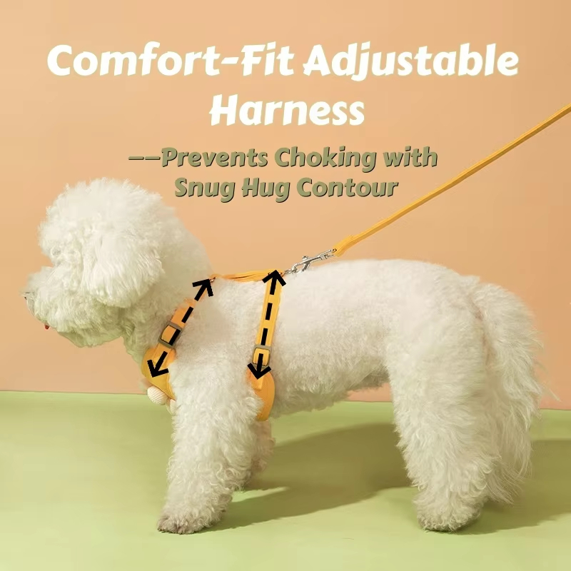 Adjustable Vest-Style Dog Cat Harness and Leash Set Dog Accessories for Small Dogs Walking Pet Vest Harness