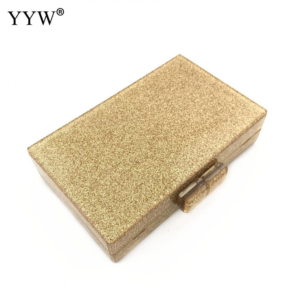YYW Acryl Kupplung Tasche Frauen Luxus Gillter Abend Party Geldbörse Kasten Tasche Gillter Weibliche Kupplung Kristall Schild Brieftasche Hochzeit Geldbörse