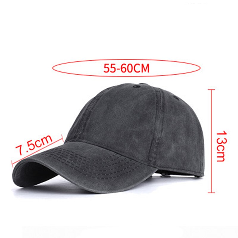 Mannen Baseball Cap Gewassen Katoen Baseball Cap Vrouwen Vintage Snapback Hoed Verstelbare Trucker Outdoor Caps Effen Kleur Hoed Bone