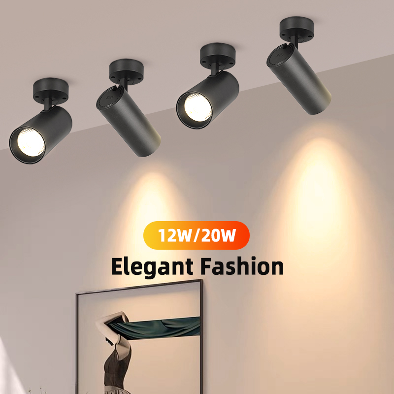 Led-spotlight i tak med 110-265v spotlights, dimbar led-downlight i tre färger, 12w/20w spotlights, hembelysning för kök