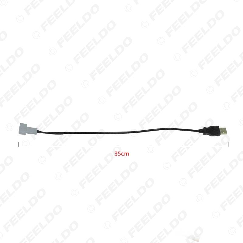 FEELDO Car Audio Radio 2.0 USB to 4Pin Socket Cable for Kia KX5 Sorento Sonata Extension Connector Adapter