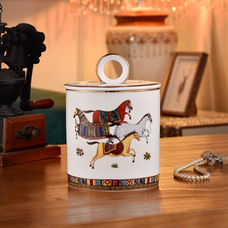 Recipiente para bastoncillos de cerámica para cocina, tarro de caramelo, café, té, sal de azúcar, soporte para artículos de baño: A1 tall