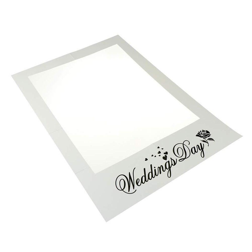 Party Selfie Photo Booth Props White Birthday Easy Use Photo Booth Props DIY Decoration Lovely Wedding Day Anniversary Blank