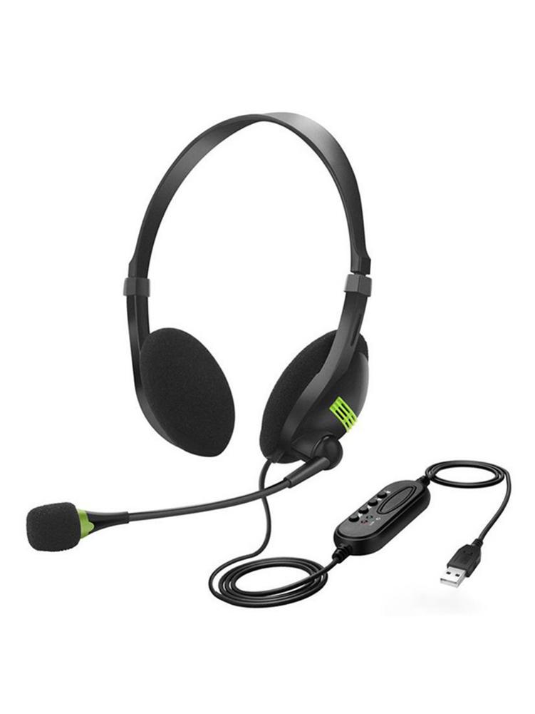 Casque USB avec Microphone, pour ordinateur PC et portable, léger, avec fil, pour l'école