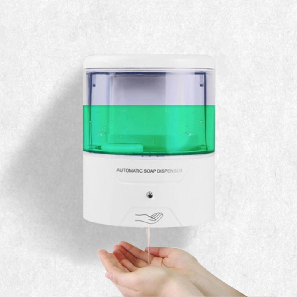 Zeepdispenser Muur Gemonteerde 600 Ml Automatische Smart Sensor Vloeistof Voor Badkamer Keuken Hand Gratis Automatische Zeepdispenser: Default Title