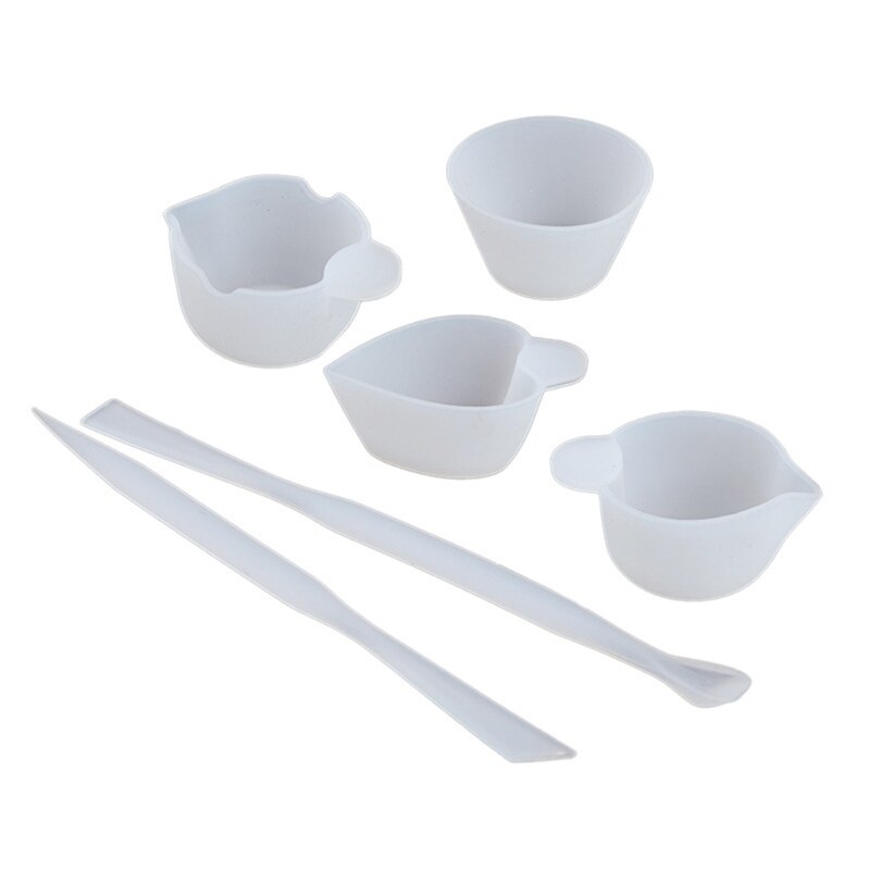 1 Set Herbruikbare Hars Art Mengen Maatbekers Siliconen Roer Stok Epoxy Mold Sieraden Maken Diy Tool: 2