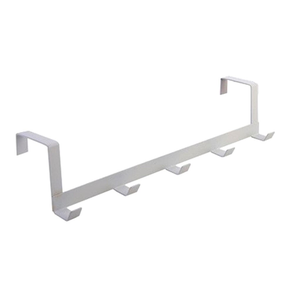 Over De Deur 5 Haken Home Badkamer Organisator Rack Kleding Jas Hoed Handdoek Hanger Housekeeping Organisatoren Haken Up Iron Metalen