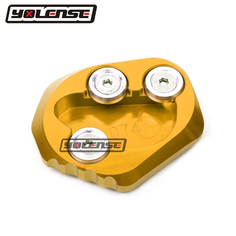 Moto CNC béquille pied Support latéral Extension Pad Support plaque agrandir Support pour YAMAHA YZF-R6 YZF R6 YZFR6: Gold